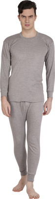 FABVIO PLUS Winter wear Round neck Men Top - Pyjama Set Thermal