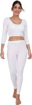Selfcare Selfcare Women Polycotton 3/4 Sleeve Top and Pyjama Set Women Top - Pyjama Set Thermal