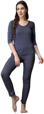 Rivaaz Collection Rivaaz Collection Women Top & Lower witer wear Polycotton 3/4 Slevee Thermal Top Women Top - Pyjama Set Thermal