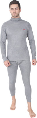 ALFA Men's Bodywarmer High Neck Full Sleeves Thermal Wear Top and Bottom Set Men Top - Pyjama Set Thermal