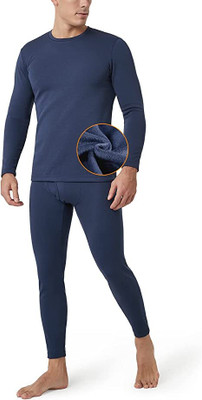 Kevat Gems OSWAL JBI Men Top - Pyjama Set Round Neck Blue Thermal Men Top - Pyjama Set Thermal