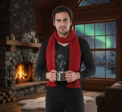 ewears EWEARS Men’s Cotton Thermal V-Neck Full Shoulder Top | Innerwear for Men Men Top - Pyjama Set Thermal