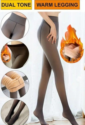 Badmad Winter Warm Double Tone Thermal Stockings For Women Women Pyjama Thermal