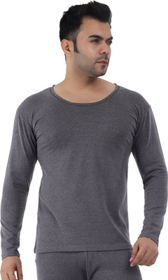 Selfcare Selfcare Men Polycotton Lycra Solid Thermal Full Sleeve Round Neck Top|SW1062 Men Top Thermal