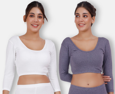 Selfcare Womens Polycotton 3/4 Sleeve Thermal Tops Women Top Thermal
