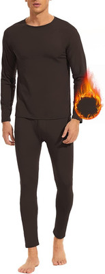 Kevat Gems OSWAL JBI Men Top - Pyjama Set Round Neck Brown Thermal Men Top - Pyjama Set Thermal