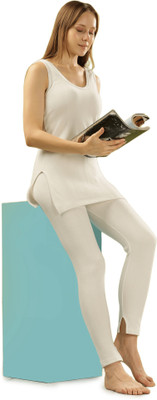 Dollar Ultra Dollar Ultra Thermal Solid Sleeveless Round Neck Women Top & Pyjama Set Women Top - Pyjama Set Thermal