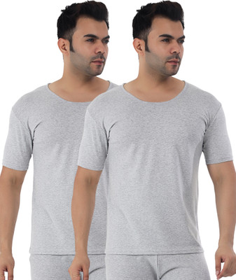 Selfcare Selfcare Men Polycotton Lycra Solid Thermal Half Sleeve Round Neck Top|SW1109 Men Top Thermal