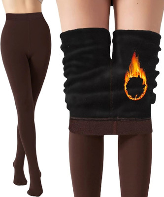 Lebami Winter Warm Thermal Leggings Tights Thick Fleece Lined Stockings For Women Women Pyjama Thermal