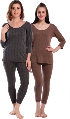 LilySilk Winter Thermal Wear Set for Women Women Top - Pyjama Set Thermal