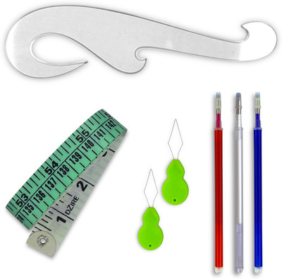 Cylone And Sons A6 French Curve Ruler, Tape, Seam Ripper, 3 Pens(14.21 mm Pack of1)