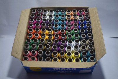 Ahom Pack of 100 pcs 150 Meter each Polyester Sewing Threads M=0A-34 Thread Pick(Pack of 100)