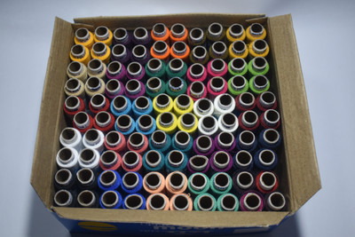 Ahom Pack of 100 pcs 150 Meter each Polyester Sewing Threads M=0A-43 Thread Pick(Pack of 100)
