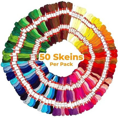 Raj Tailoring MULTICOLOUR THREAD 8M 50 Pcs Thread Pick(Pack of 50)