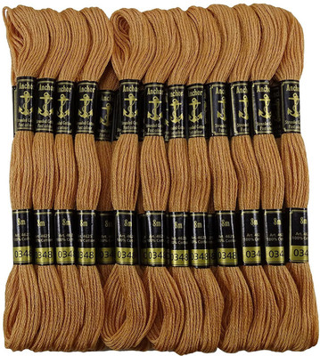 Quickcollection Anchor Thread Skeins/ Long Stitched Embroidery Stranded Cotton Dn no.0348 Thread(8 m Pack of25)