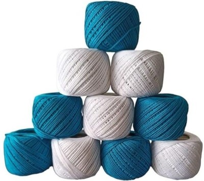 SHOPOBOX Dark Blue + White Thread(30 m Pack of10)