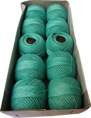 Quickcollection Redrose Thread Cotton Embroidery Balls (Dn No.528) Thread(90 m Pack of10)