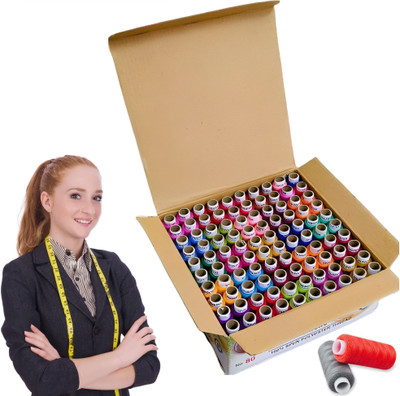 DEALDASH Multicolour Thread(150 m Pack of100)
