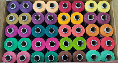 TOREX 2 PLY 800 Meter Polyester Sewing Threads (20 Dark & Light Set L-7) Thread(800 m Pack of40)