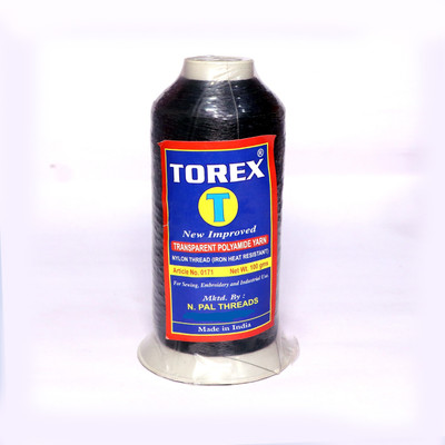 TOREX 0.1mm nylon monofilament polyamide transparent black Thread(7000 m Pack of2)