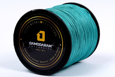 DAMODARAM 2mm Nylon Macrame Thread Cord For Art Craft & DIY Projects (Rama Green) Thread(100 m Pack of1)