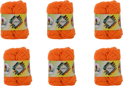 coriox Orange Thread(100 m Pack of6)