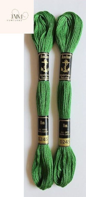 JAIVI VENTURES Anchor Cross Stich/Long Stich Embroidery Cotton Threads Shade 245 Thread(8 m Pack of25)