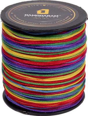 DAMODARAM 1mm Nylon Macrame Thread Cord Dori For Art Craft & DIY Projects (Multi Colour) Thread(100 m Pack of1)