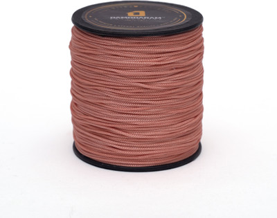DAMODARAM 1mm Nylon Macrame Cord Dori For Art Craft & DIY Projects (Peach) Thread(100 m Pack of1)