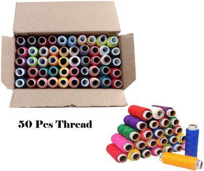 NEWBOOKEY Multicolor Thread(150 m Pack of50)