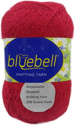 ARTPARASITE Soft Acrylic Yarn for Knitting Crochet Wool Ball Needles & Crochet Hook Red Thread(300 m Pack of1)