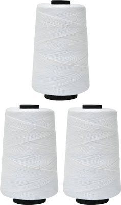 Dashamlav White Thread(6000 m Pack of3)
