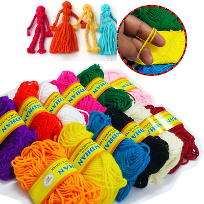 ZOOHI 4 Ply Acrylic Wool Hand Needle Art Craft Soft Fingering Crochet Yarn 12 Color Thread(600 m Pack of12)