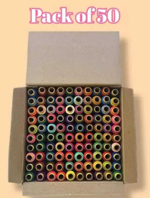 NEWBOOKEY Multicolor Thread(150 m Pack of50)