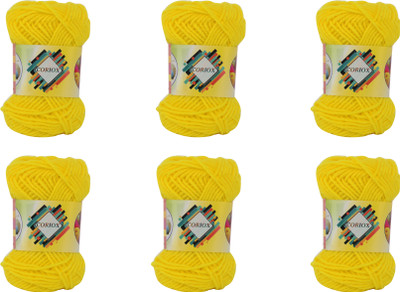 coriox Lemon Yellow Thread(100 m Pack of6)