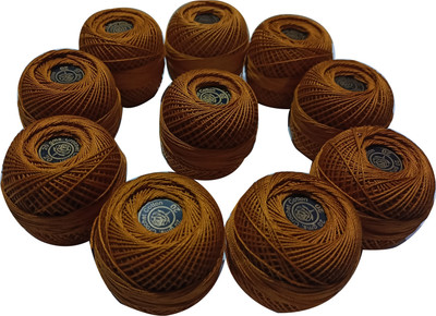 Jully Red Rose Embroidery Crochet Yarn Ball Stitching Thread Dn no. 309 Thread(90 m Pack of10)