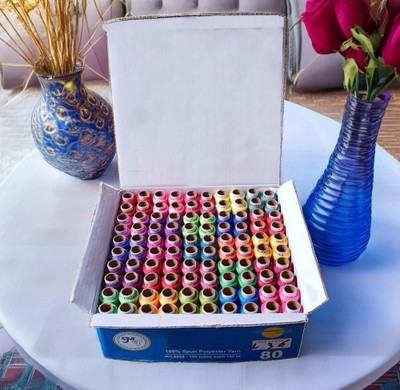 DEALDASH Multicolour Thread(150 m Pack of100)