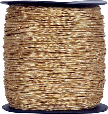 DAMODARAM 1 MM Thickness Nylon Macrame Thread Cord Gop Dori for Jewellery Making, Bags, Purse and Many Other DIY Crafts (Weight : 200 Gram | Length : 400 Meter | Colour : Chiku-Beige ) Thread(400 m Pack of1)