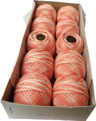 Jully Redrose Thread Cotton Embroidery Balls (Dn No. 1202) Thread(90 m Pack of10)