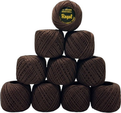 ROYAL GUN THREAD Brown Color Thread(35 m Pack of10)