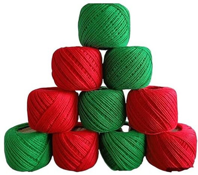 FOLIAM JASMIN GREEAN + RED Thread(30 m Pack of10)