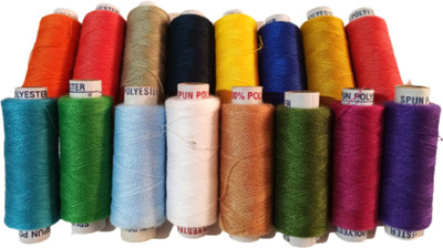 Clezaro Multicolor Thread(300 m Pack of16)