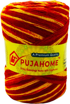 Puja Home RED & Yellow-80g Thread(20 m Pack of12)