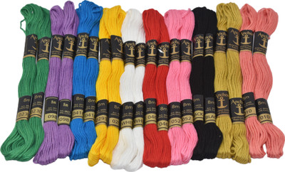 Hunny - Bunch MIX SHADE Thread(8 m Pack of5)