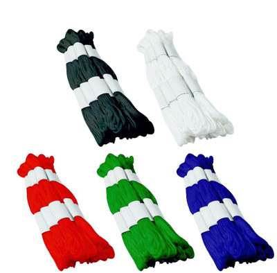 DOMICK Embroidery Thread Floss Skeins 7.5 Meter 6 Ply, 5 Color 50 pcs Lacchi Thread(7.5 m Pack of50)