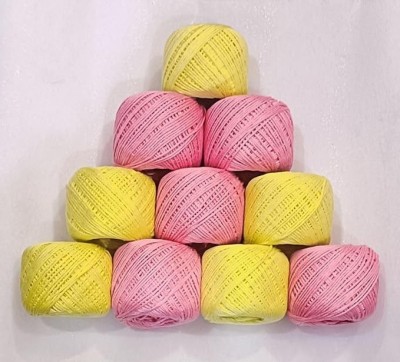 Lipsa Enterprise LIGHT YELLOW + PINK Thread(30 m Pack of10)