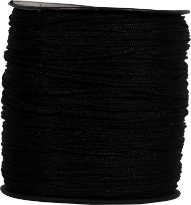 DAMODARAM 1 MM Nylon Macrame Thread Cord/Dori For Art Craft & DIY Projects, (400 MTR, Black) Thread(400 m Pack of1)