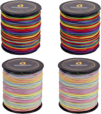 DAMODARAM 2mm Nylon Macrame Thread For Art Craft & DIY Projects (Each 100 MTR) Thread(100 m Pack of1)