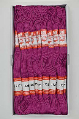 Hunny - Bunch Doli Stranded Cotton Skiens Cross Stitch Embroidery Threads(Shade no. 125) Thread(8 m Pack of25)