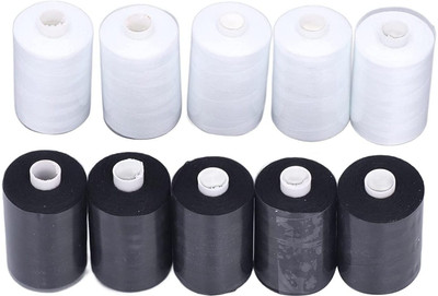 HPGM black white Thread(800 m Pack of10)